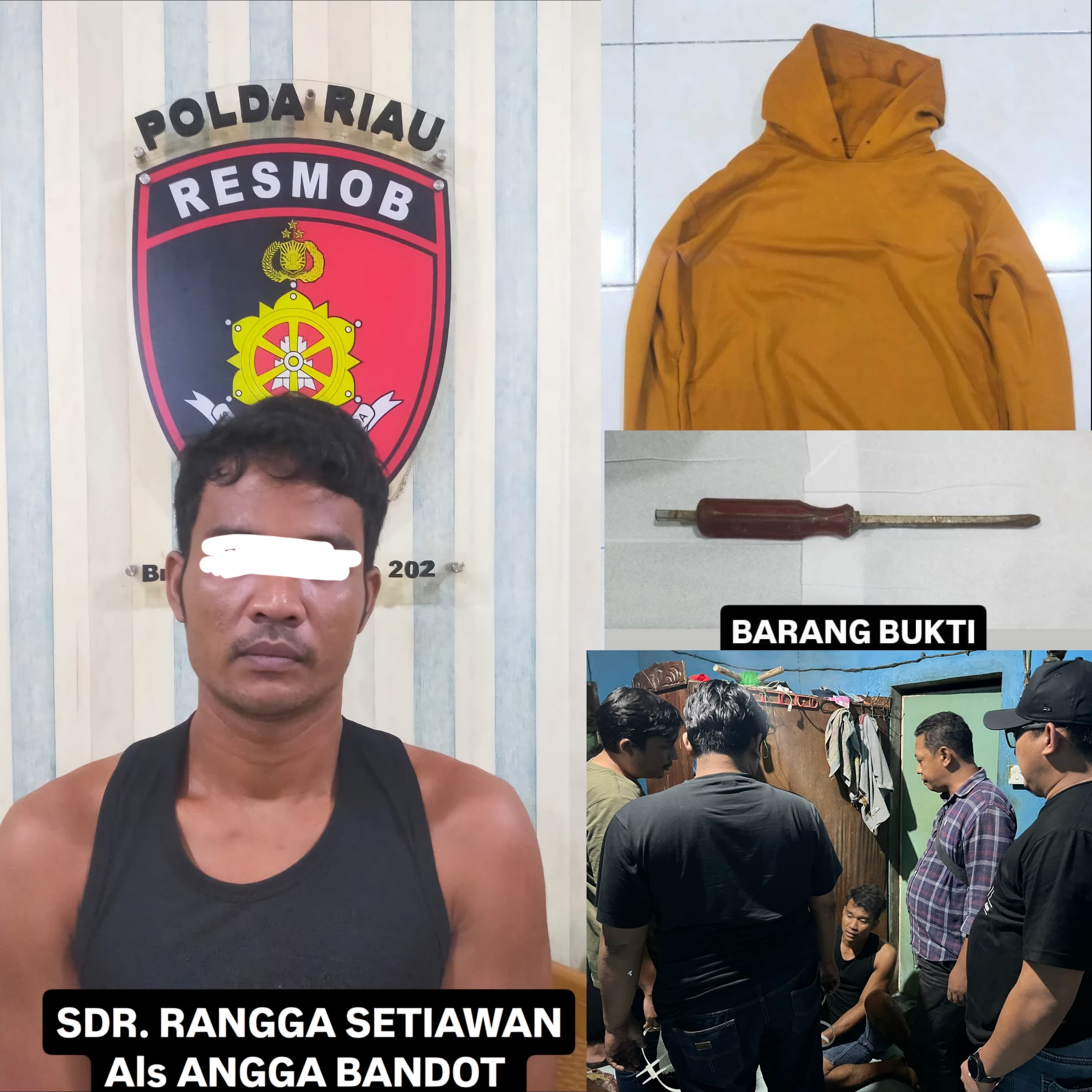 JATANRAS POLDA RIAU TANGKAP SEORANG PELAKU BOBOL RUMAH DI PEKANBARU YANG VIRAL DI MEDIA SOSIAL